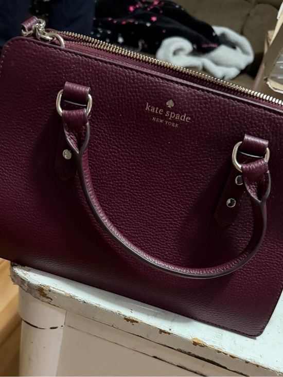 kate spade Handbags - kate spade Pebbled Leather Satchel in Plum